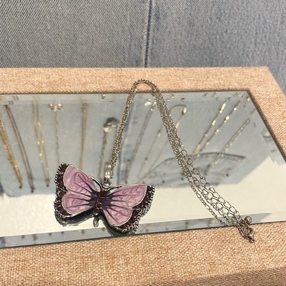 Jewelry - Butterfly Purple Necklace